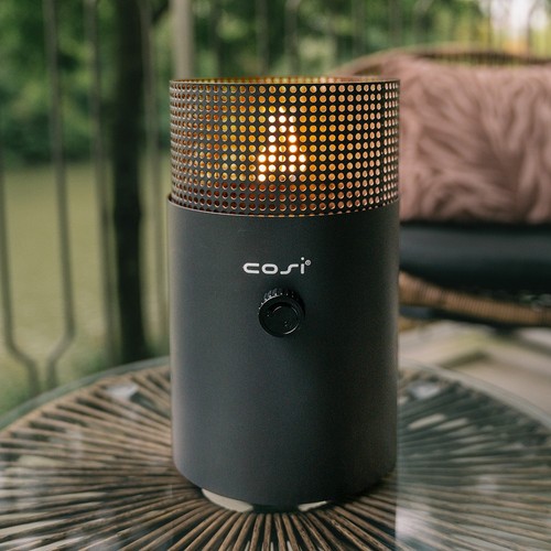 Black portable gas lantern - portable,